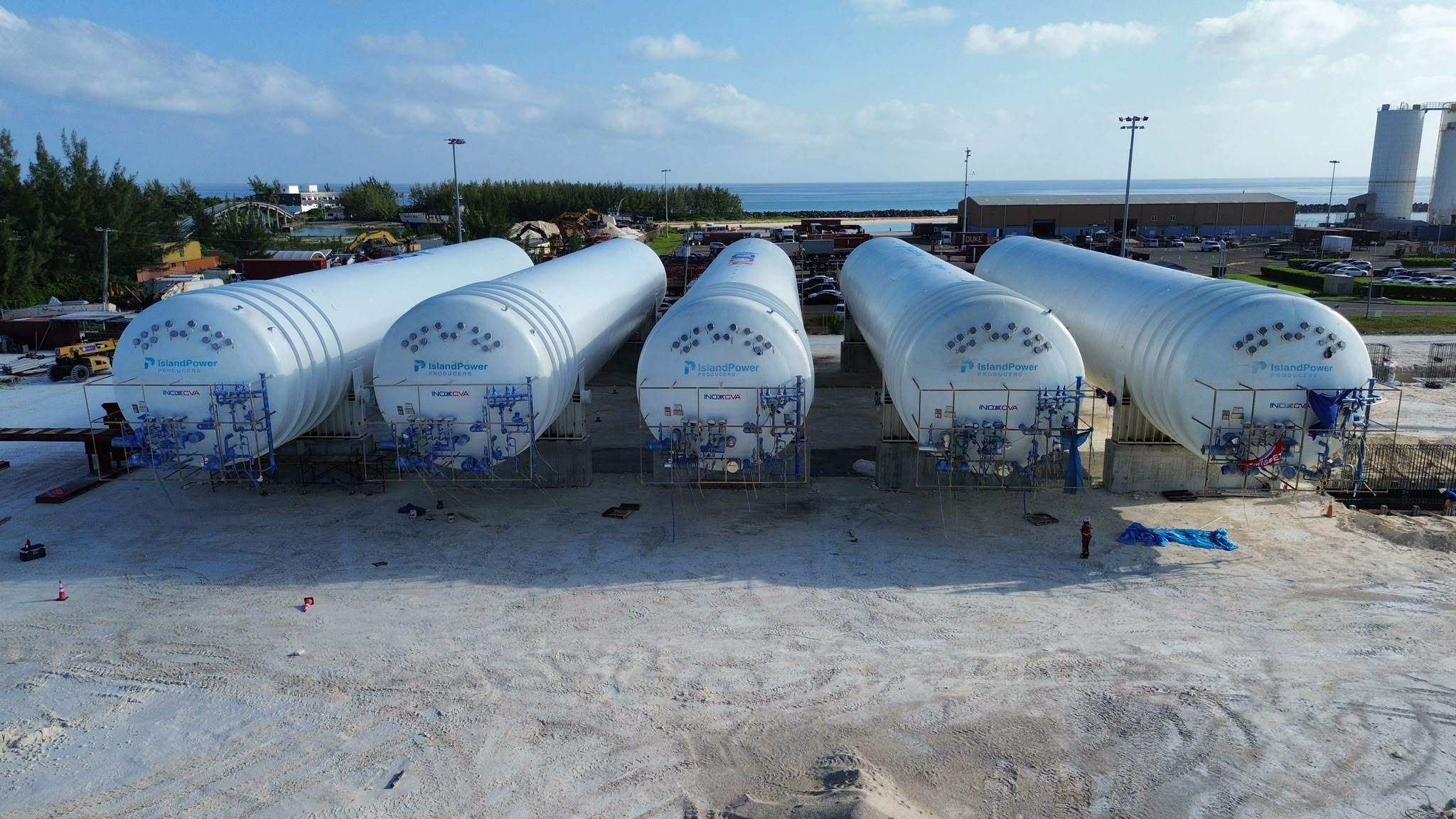LNG Tanks in Place at Arawak Cay Site 4