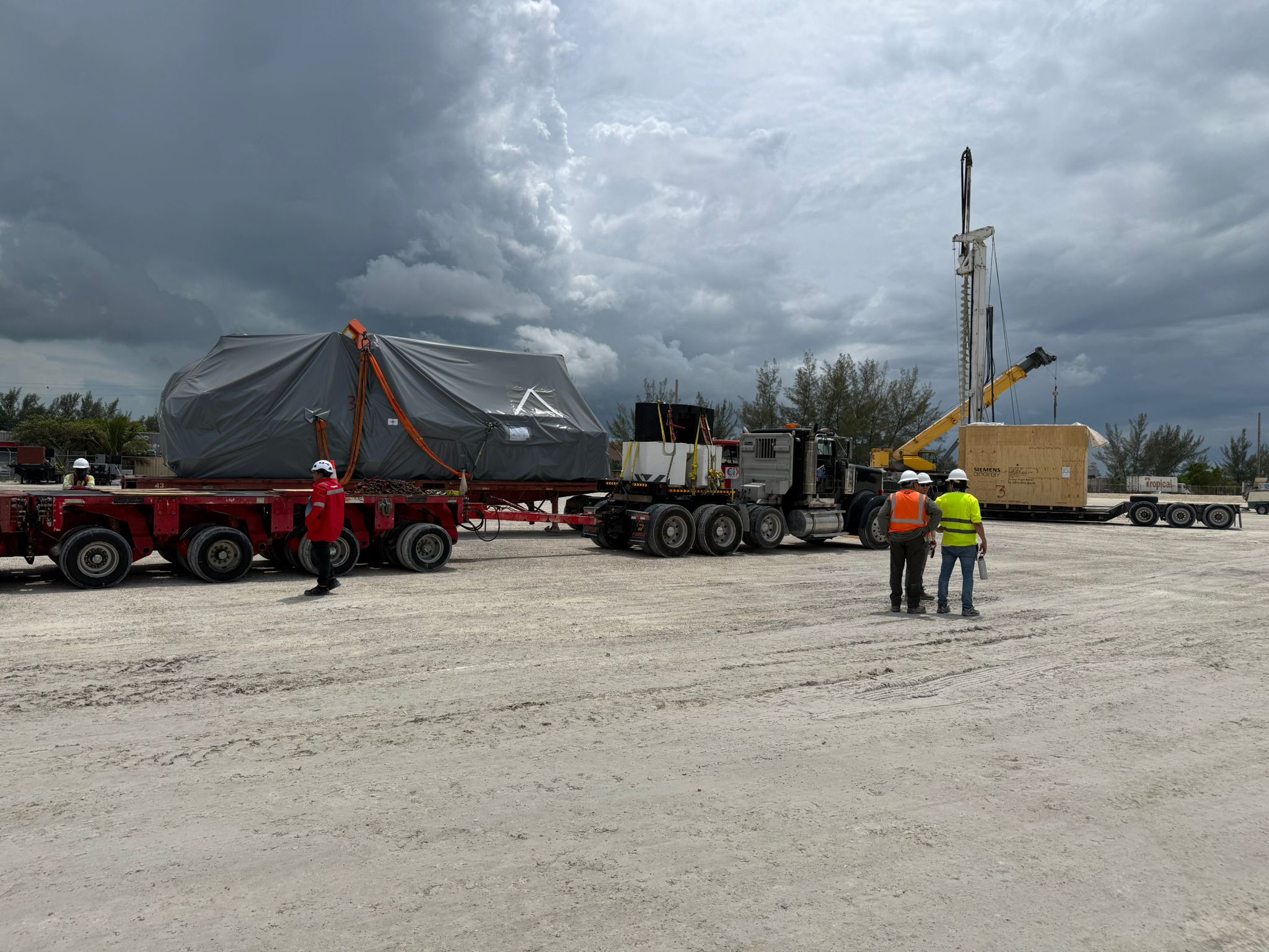 Steam turbine delivered to site